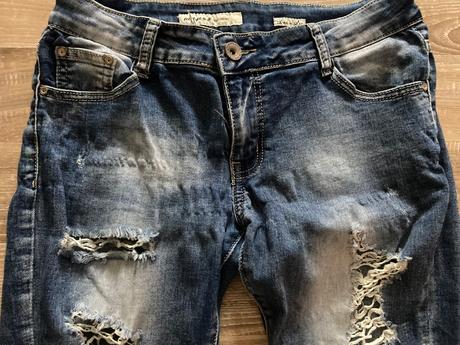 Roztrhané rifle, denim,30