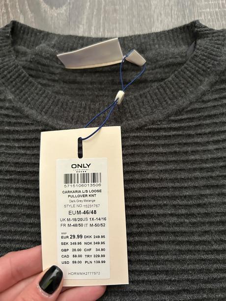 Only novy damsky oversize svetrik m, only,m