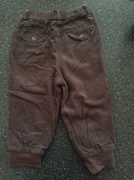 Podšité menčestráky, 1 1/2-2r. - cena s poštou, baby club,92