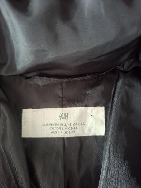 Predlzena hm zimna bunda 98/104, h&m,110