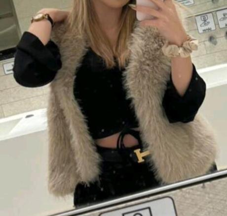 Kožušinová vesta, s