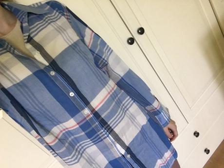 Károvaná košeľa h&m (34), h&m,34