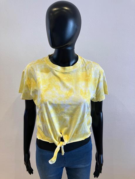 Batikované crop top tričko (m), c&a,m