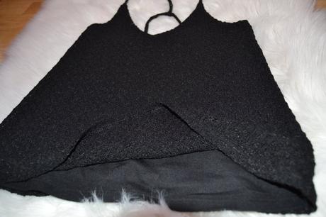 Čierne háčkované tielko, xs