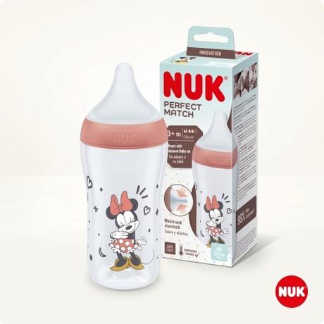 Nuk perfect match minnie mouse fľaša 260 ml, 3m+, nuk