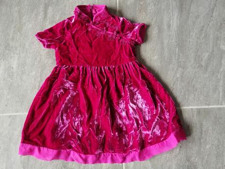 Luxus zamat. šaty,hodváb,monsoon,92-98,12-18m., 92