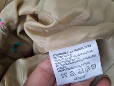 Okerové vyšívané sako heine 36, 36