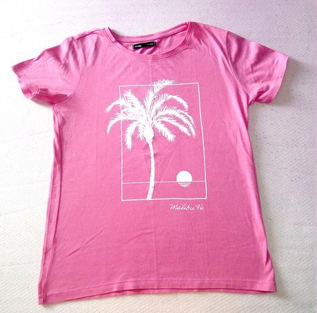 Ružové tričko s potlačou, sinsay,xs