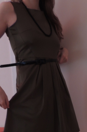 Olivovo satenove saty, amisu,36