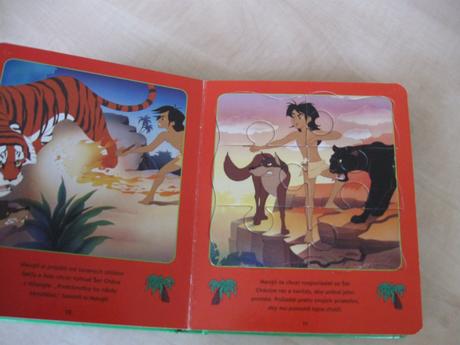 Leporelo s puzzle kniha džungle, 