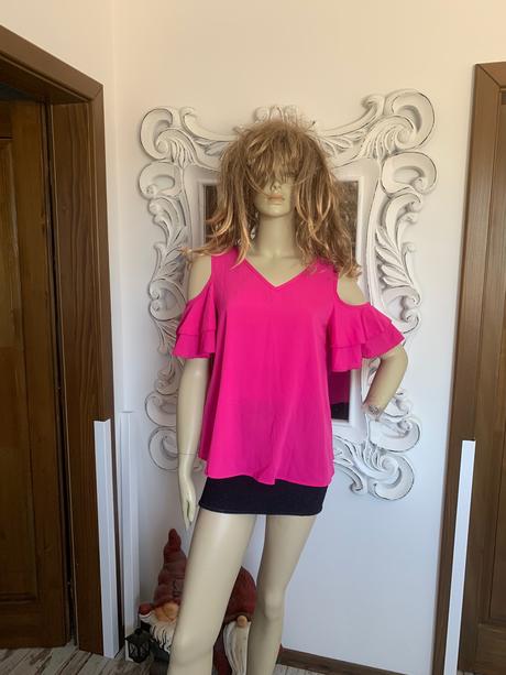 Cyklamenovy top shein, s