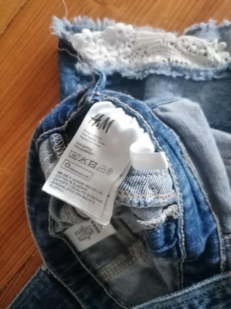Riflové kraťasy h&m 116 na traky, h&m,116