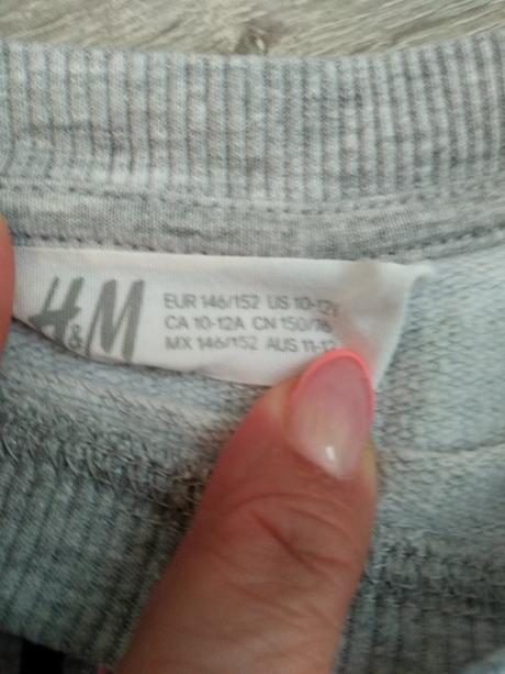 Mikina crop top, h&m,146