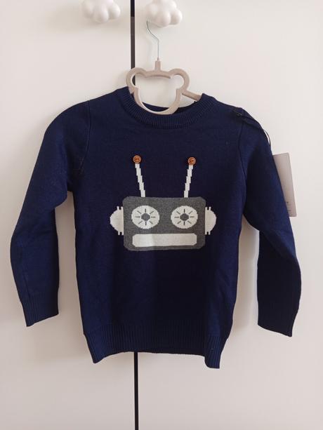 Chlapčenský modrý svetrík - velkosť 24 mesiacov, 86