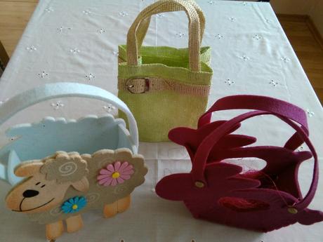 Veľkonočné tašky na vysluhy-dekoracie, 