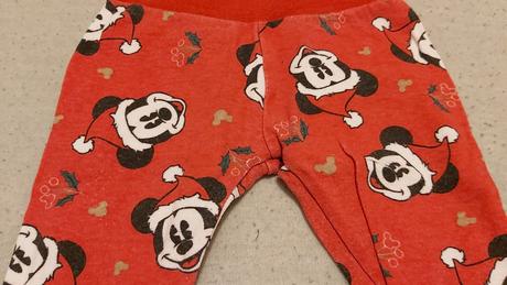 Vianočné bavlnené legíny/tepláčky mickey mouse 62, disney,62