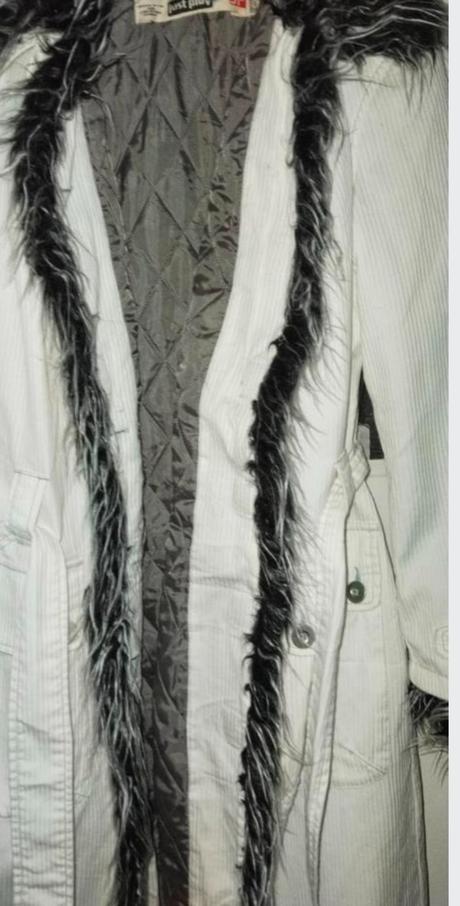 Kabát elegantný s odnímateľnú vložku aj kožušinku,, 176