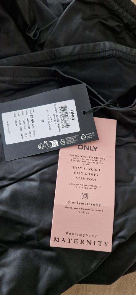 Tehotenské kožené nohavice, only,m