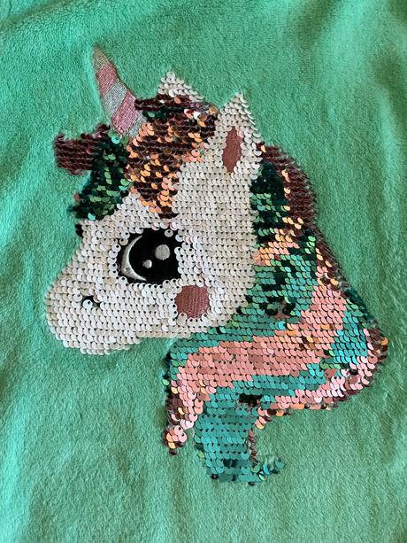 Teplá chlpatá mikina s jednorožcom premieňacím, kiki&koko,128