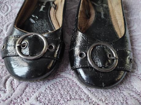 Čierne lakované baleríny zn. george, veľ. 40, george,40