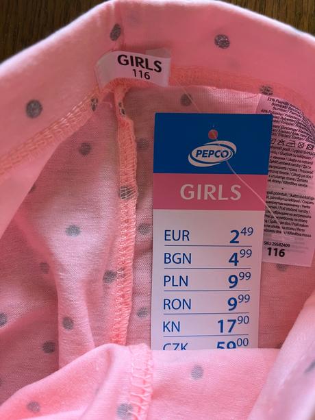 Milé bodkované legínky dvojbalenie, pepco,116