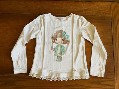 Tričko s dievčatkom s 3d mašľou 122/128, mayoral,122