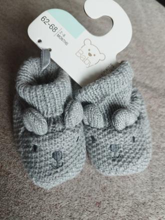 Nové capačky / papučky pre bábätko 62-68, kik,<17