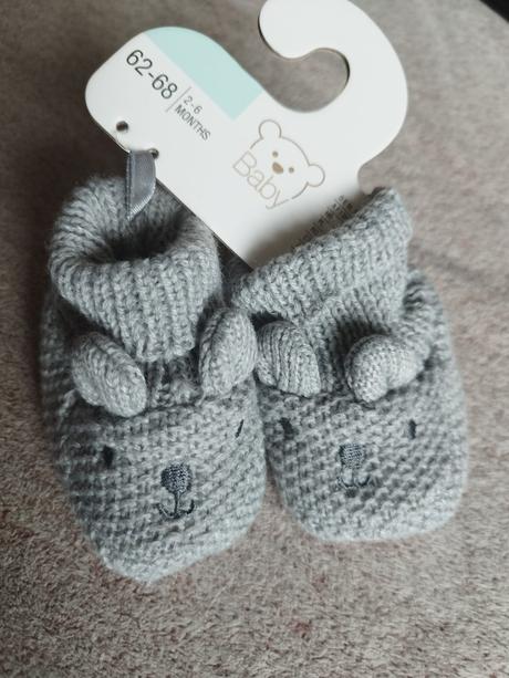 Nové capačky / papučky pre bábätko 62-68, kik,<17