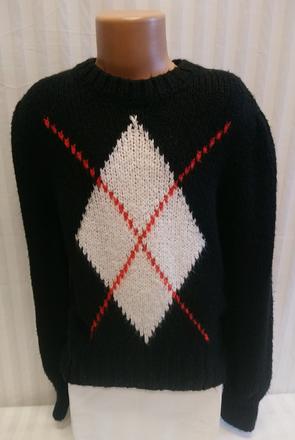 Dievčenský čierny pulóver s motívom, 152-158 cm, 158