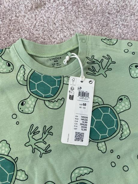 Lindex tricko korytnacky 68 nove, lindex,68