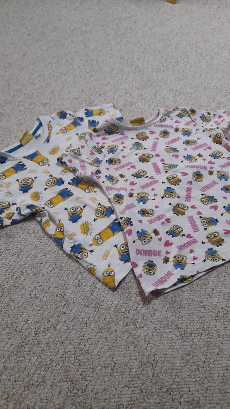 Tričká pre dvojičky mimoni 122-128, 122