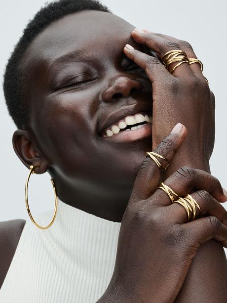 Pozlátené kruhové náušnice pandora, pandora