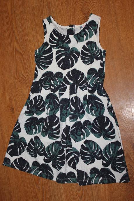 Šaty s listami - 122/128, h&m,128
