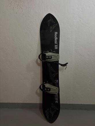 Snowboard radical silver s viazaním, 150-159 cm