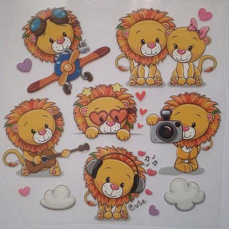 Nažehľovačky levíčatá set 12x12cm (nz250), 