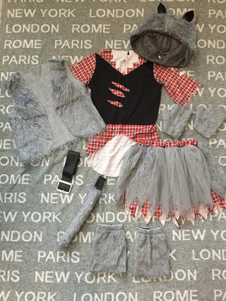 Dievcensky kostym vlkodlak 8-10 rokov,