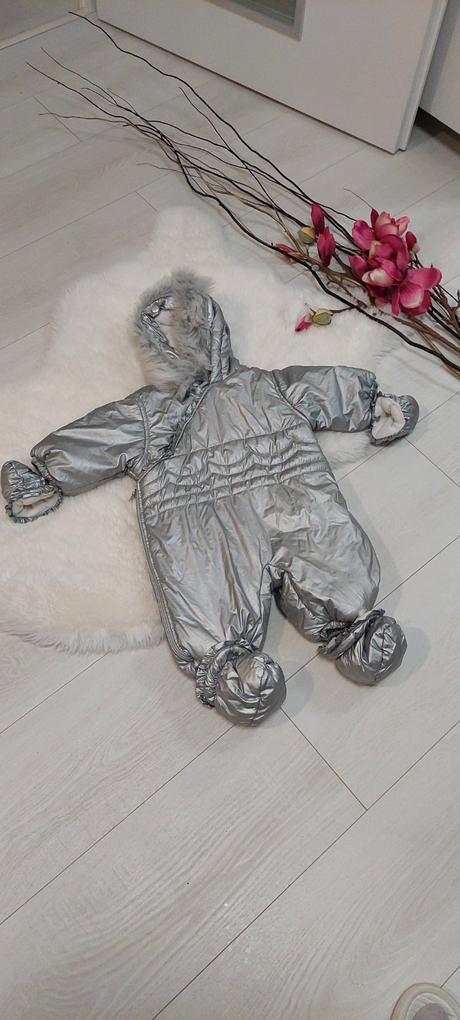 Overal strieborný- šedý, 