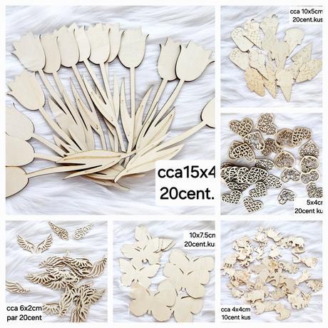 Drevené výrezy na tvorbu, 