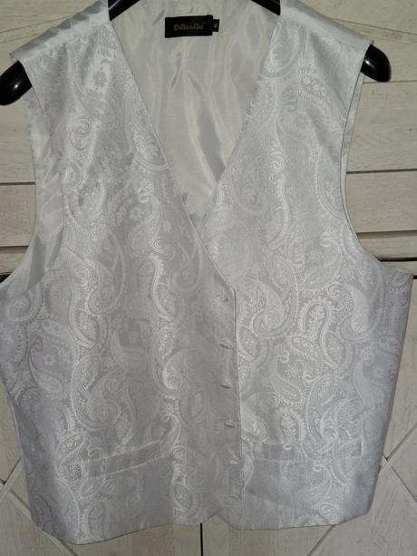 Svadobná vesta+kravata+spona+manžetové gombíky, xl