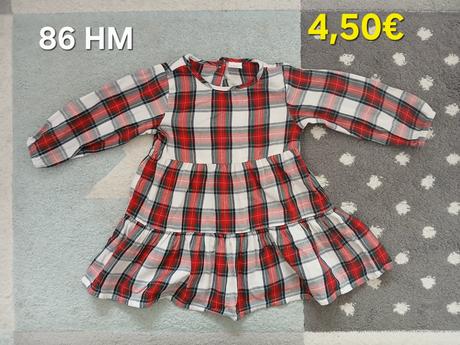 Vianocne karovane saty 86, h&m,86