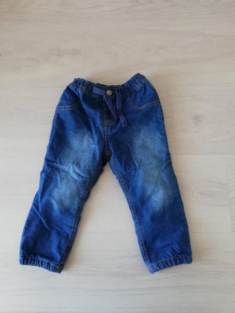 Zateplené rifličky c86, vo vnútri hrubší flis, 86