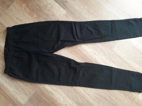 Tehotenské nohavice elastické čierne s, nízky pás, s