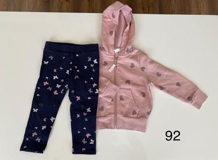 Zateplené legínky + mikinka, h&m,92