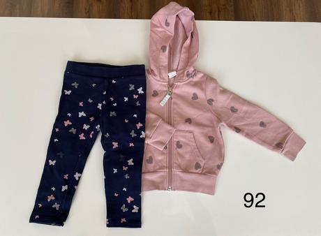 Zateplené legínky + mikinka, h&m,92