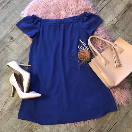 Fialove saty na ramena, new look,xs