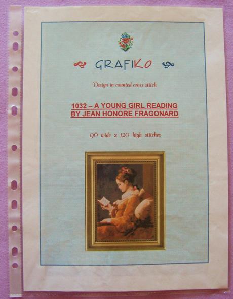 Predloha na vyšívanie-čítajúce dievča, 