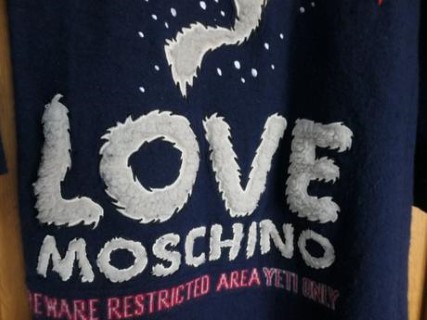 Love moschino original luxusne svetrikove saty s/m, moschino,m