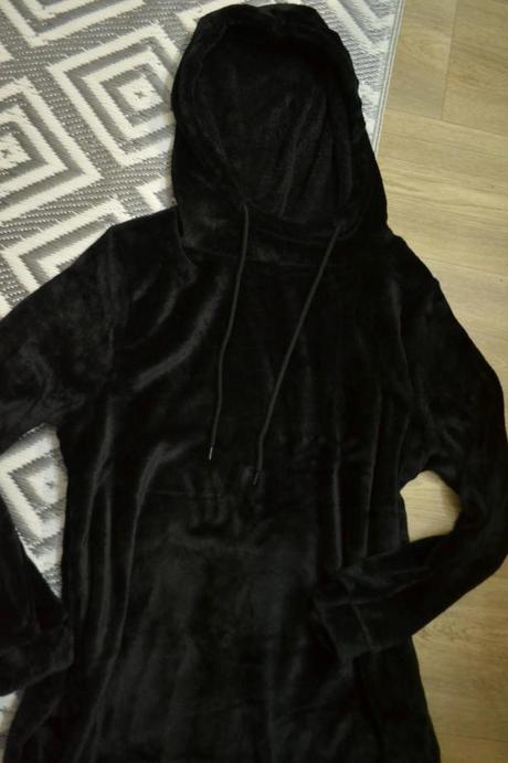 Oversize midi mikino kabát s vačkami, m
