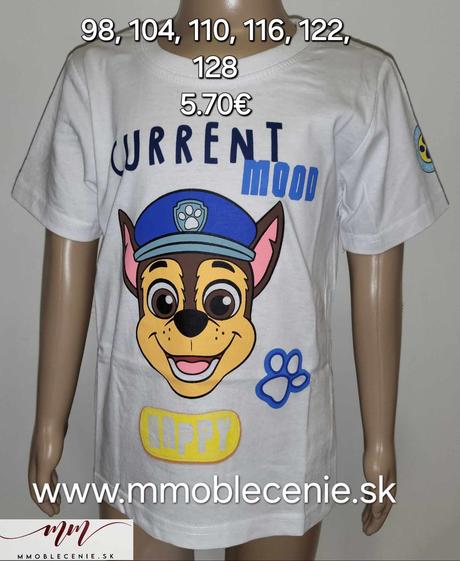 Tričko paw patrol, disney,98 - 128