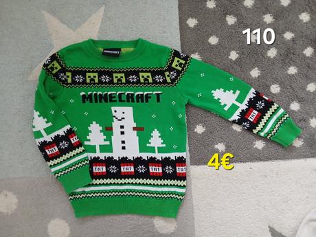 Vianocny sveter minecraft 110, tu,110